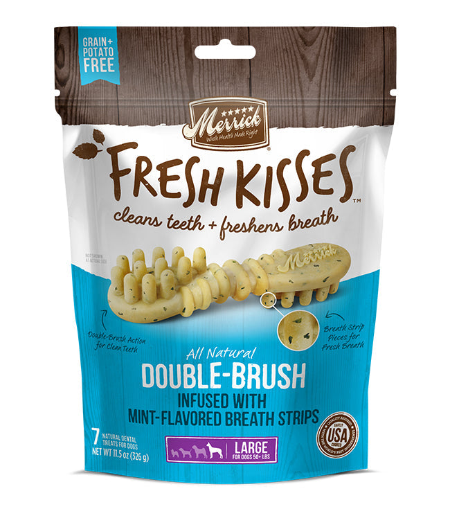 Merrick Fresh Kisses Mint Breath Strips For Large Dogs (70 Lbs) 11.7Oz