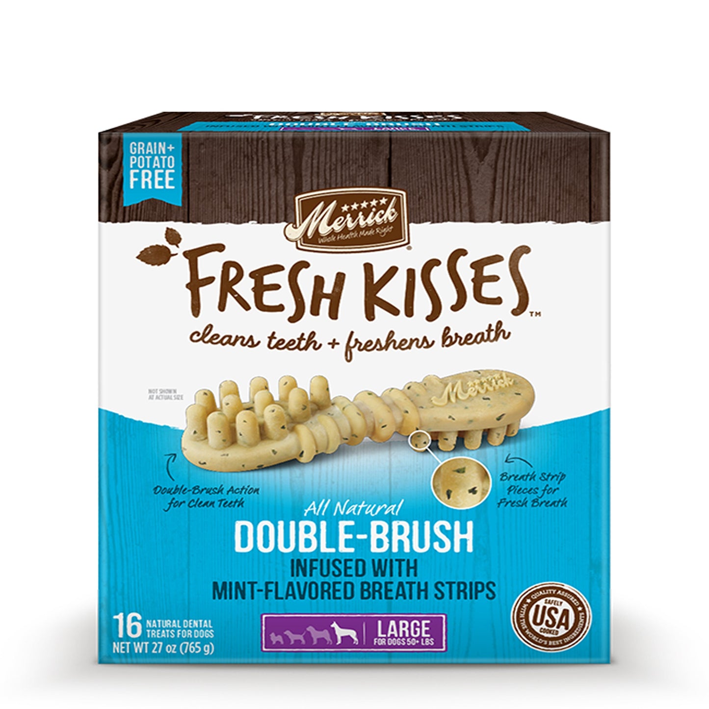 Merrick Fresh Kisses Mint Breath Strips For Large Dogs (70 Lbs) 30oz.