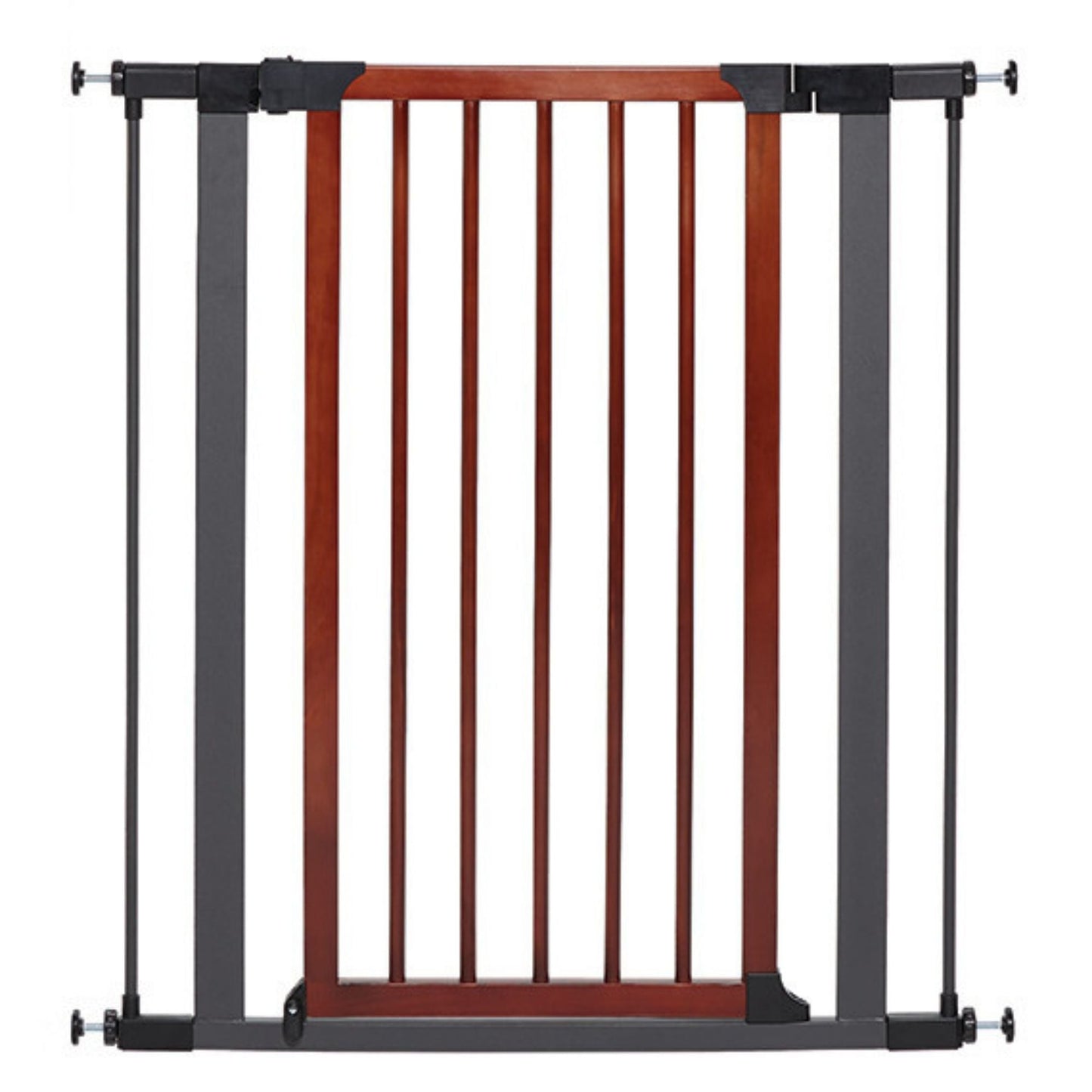 MidWest Homes for Pets Steel Pet Gate w/ Graphite & Decorative Wood Graphite 1ea/39in.