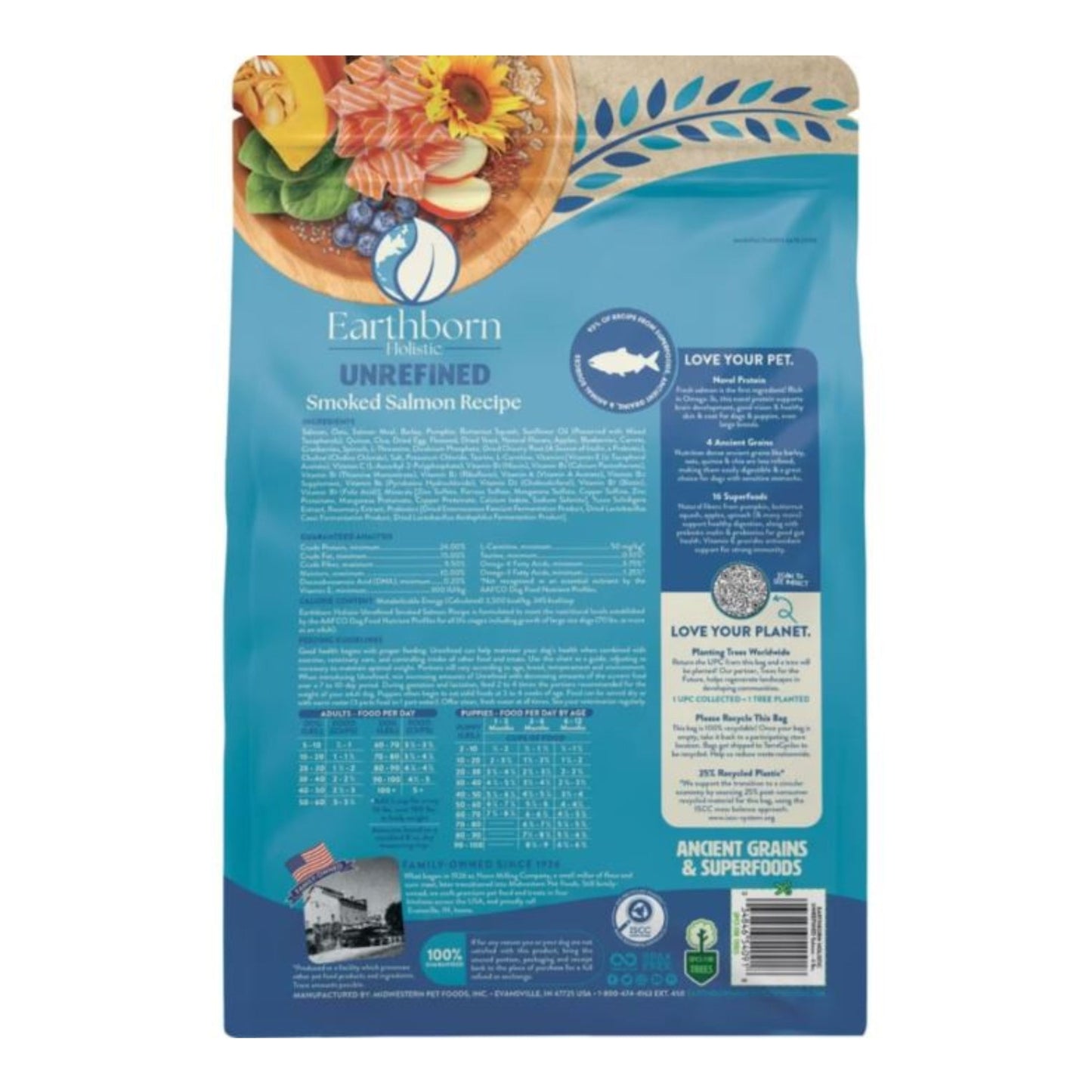 Earthborn Holistic Unrefined Whole Grain Dog Food Smoked Salmon 4 Lb