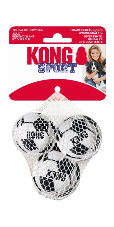 KONG Sport Soccer Balls Dog Toy Soccer Ball, 1ea/SM, 3 pk