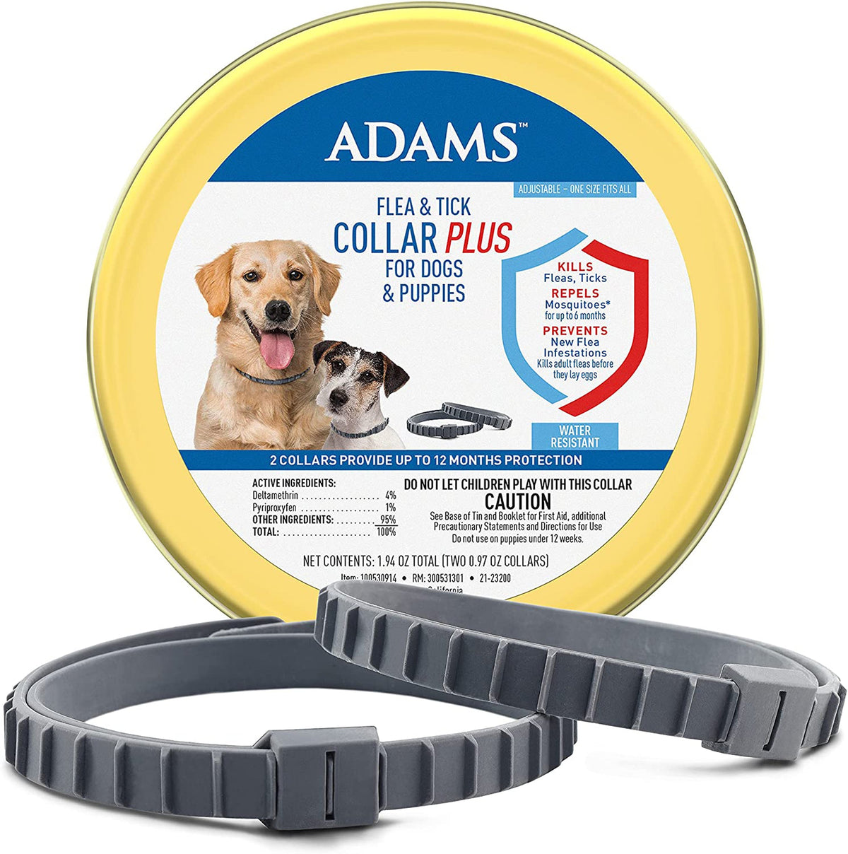Adams Flea Tick Collar for Dogs Puppies 1ea/2 pk