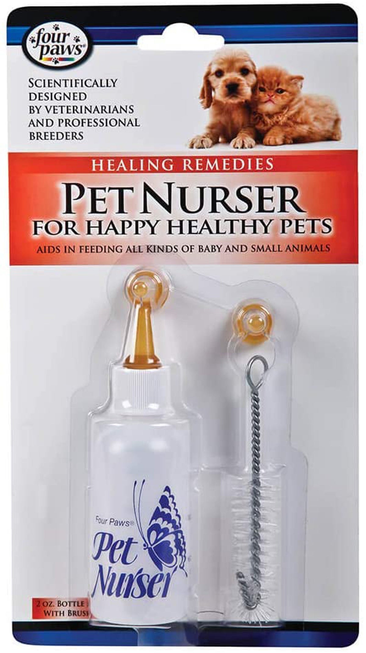 Four Paws Pet Nursing Kit Bottle and Brush 1ea/2 oz