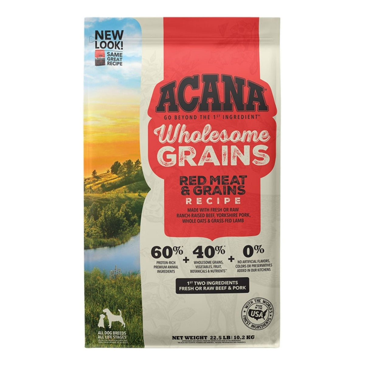 Acana Dog Wholesome Grains Red Meat + Grains 22.5Lbs