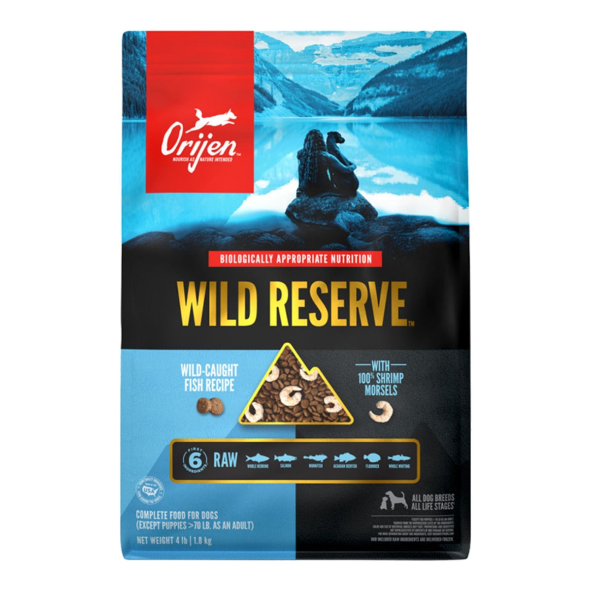 Orijen Dog Wild Reserve Grain Free Wild Caught Fish Recipe 4Lbs