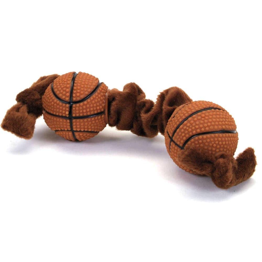 Lil Pals Plush and Vinyl Basketball Tug Toy Brown 1ea/8 in