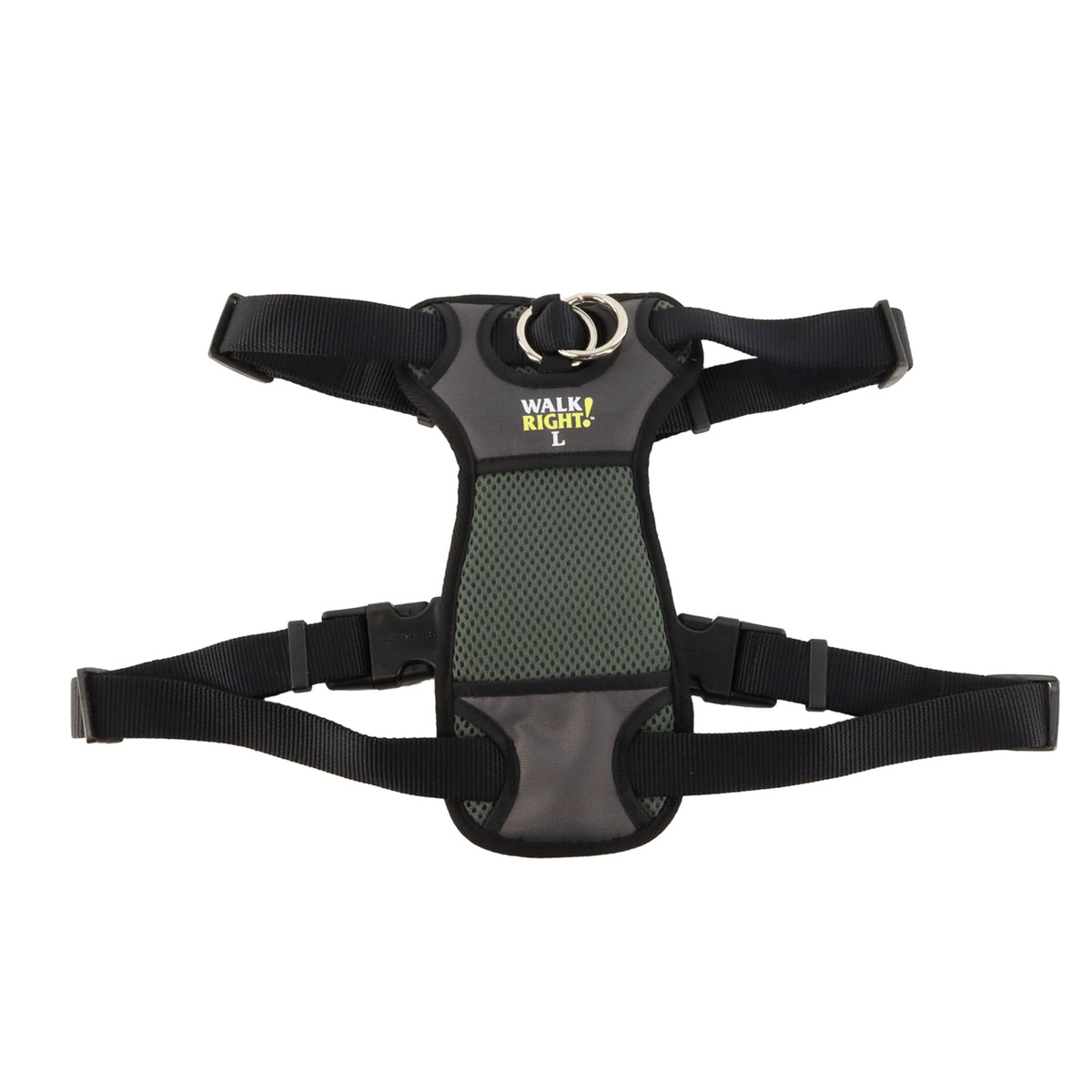 Walk Right FrontConnect Padded Dog Harness Black, 1ea/LG, 2638 in