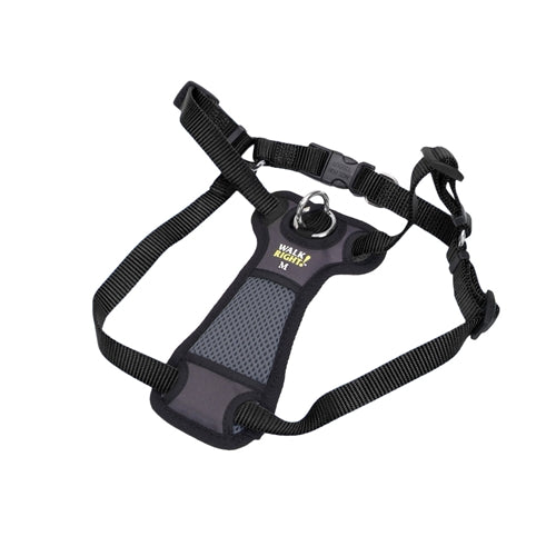 Walk Right FrontConnect Padded Dog Harness Black, 1ea/SM, 1624 in