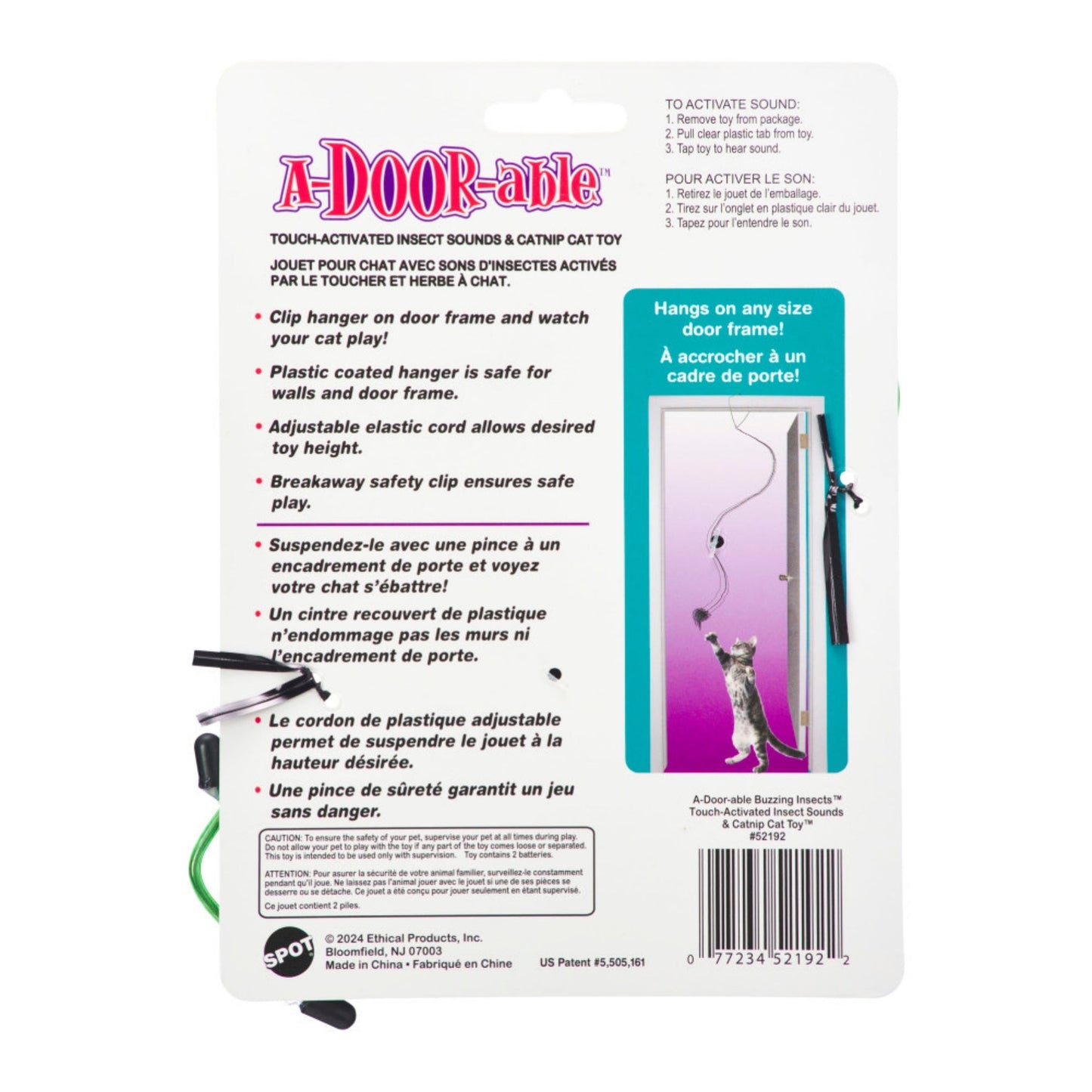 Spot Buzzing Insect A-door-able Cat Toy Assorted, 1ea/One Size