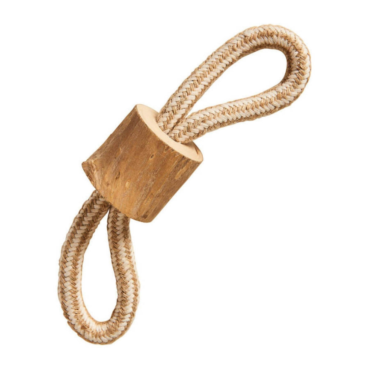 Spot Coffee Wood Dog Chew Toy w/Rope 1ea/8 in Default Title