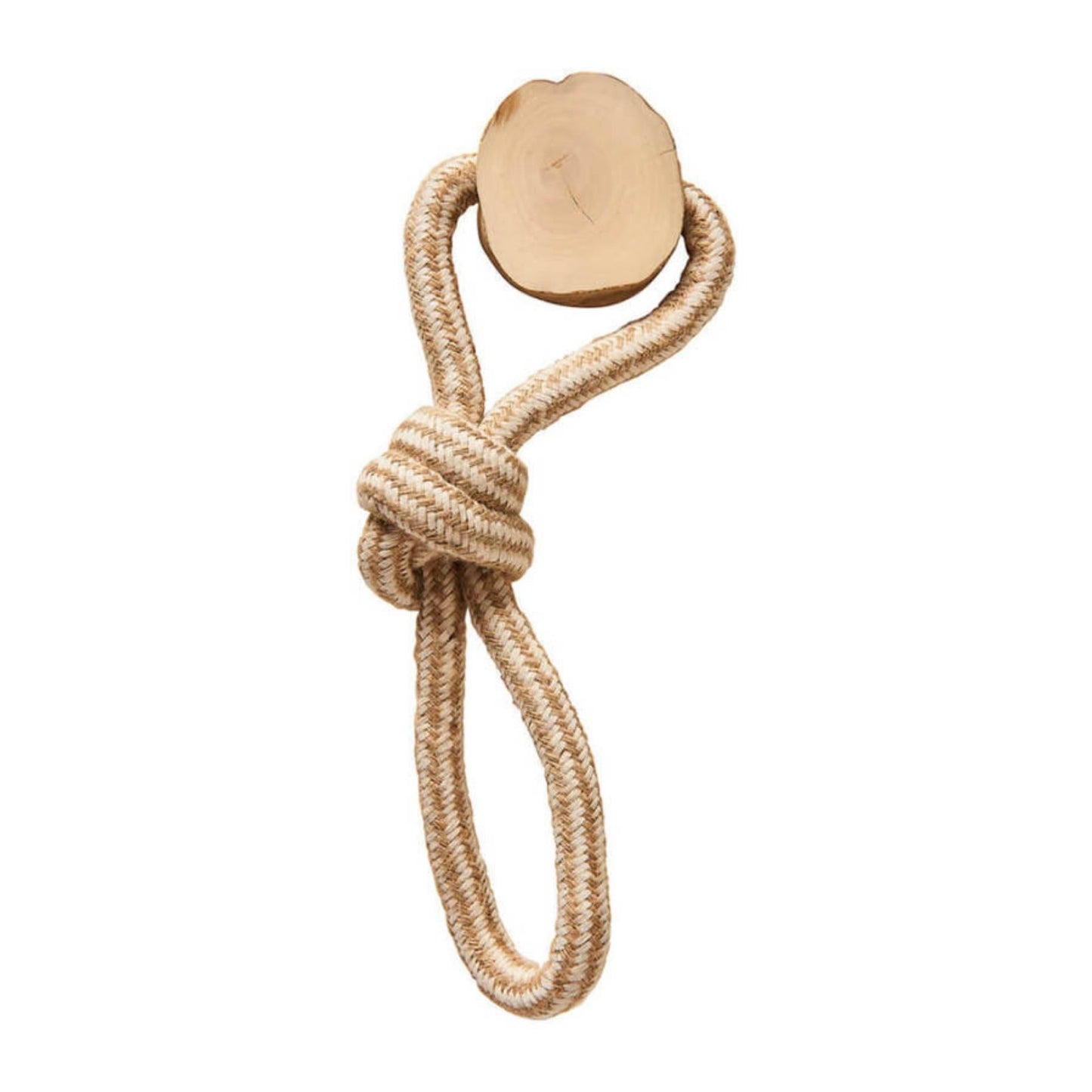 Spot Coffee Wood Dog Chew Toy w/Rope 1ea/12 in Default Title