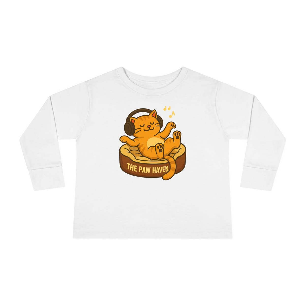Jamming Cat Toddler Long Sleeve Tee