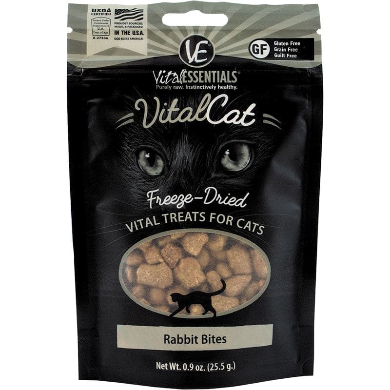 Vital Essential Cat Freeze Dried Treat Rabbit Bites .9oz.