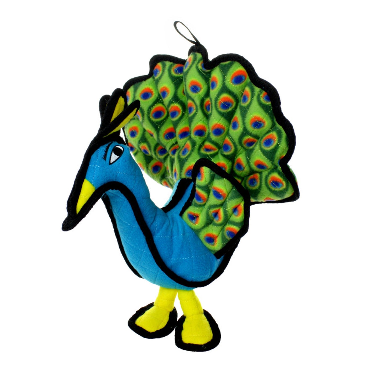 Tuffy Zoo Peacock Durable Dog Toy Blue, 1ea/14 in
