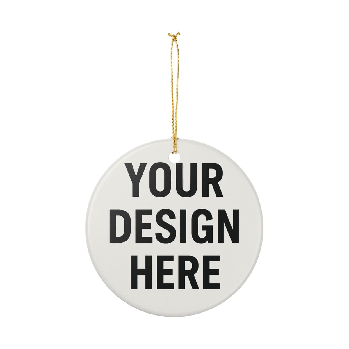 Custom Ceramic Ornament - Personalized Round Holiday Decoration
