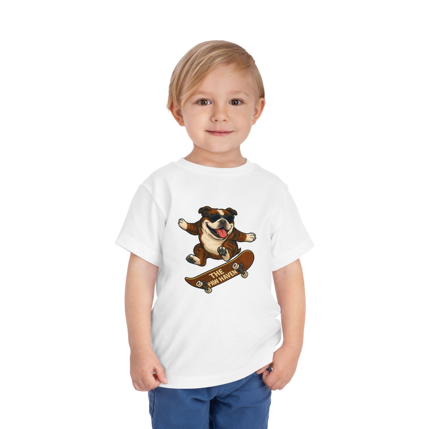Skateboarding Dog Toddler Tee