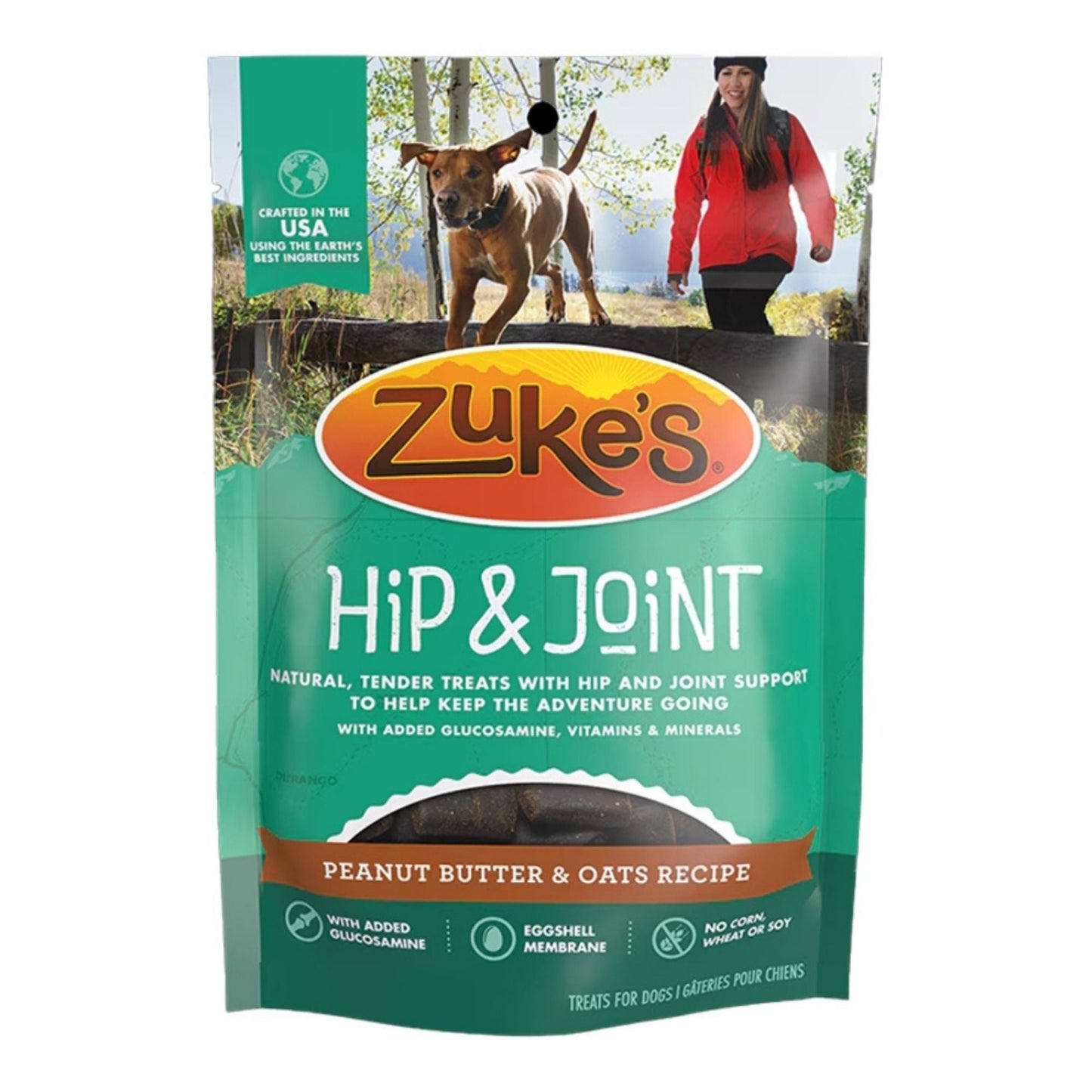 Zuke's Dog Hip & Joint Peanut Butter & Oats Recipe Treats 6oz.