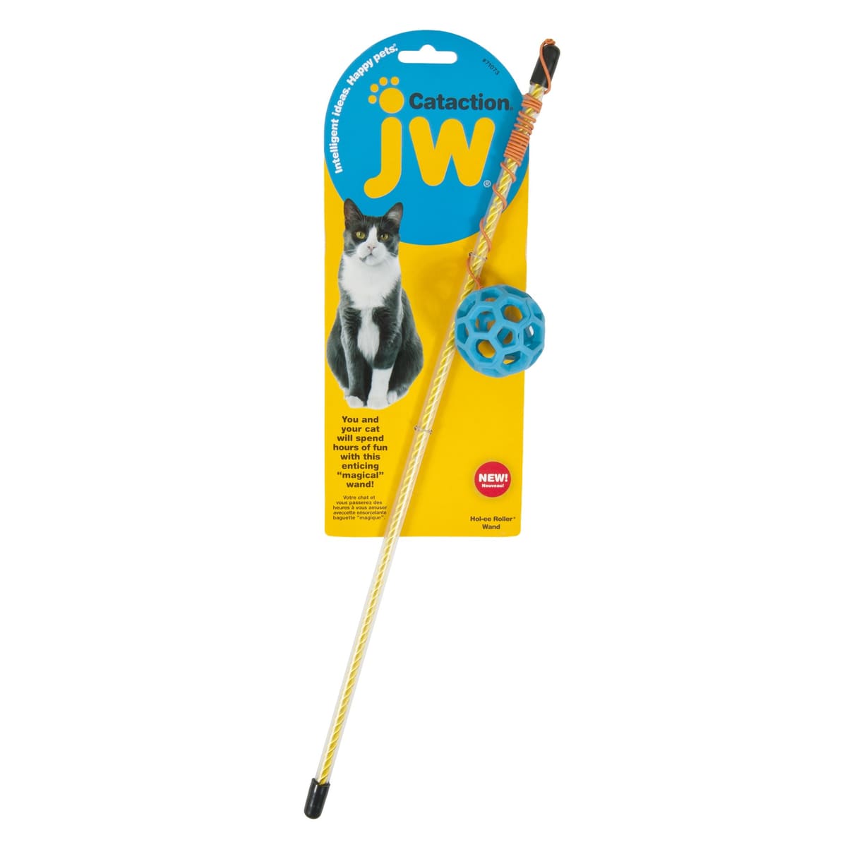 JW Pet Cataction Holee Roller Ball Wand Cat Toy 1ea