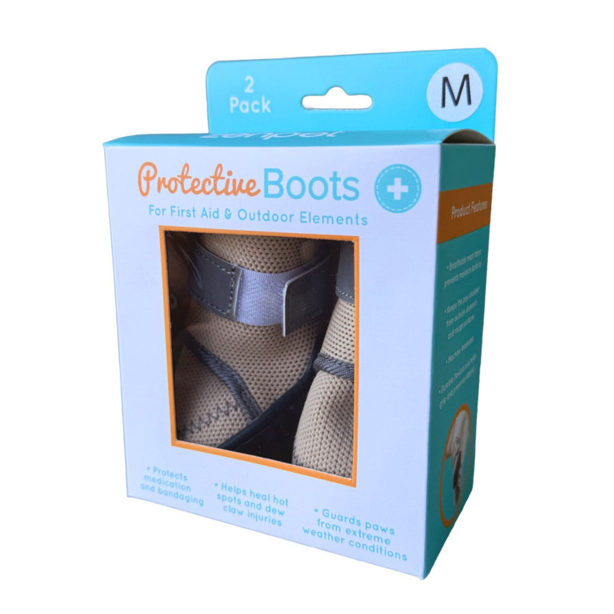 ZenPet Protective Dog Boots 1ea/MD, 2 pk