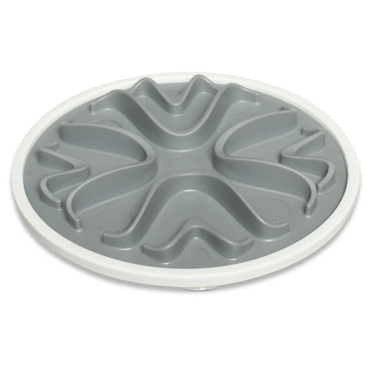 Messy Mutts Cat Interactive Feeder Gray 6 Inches