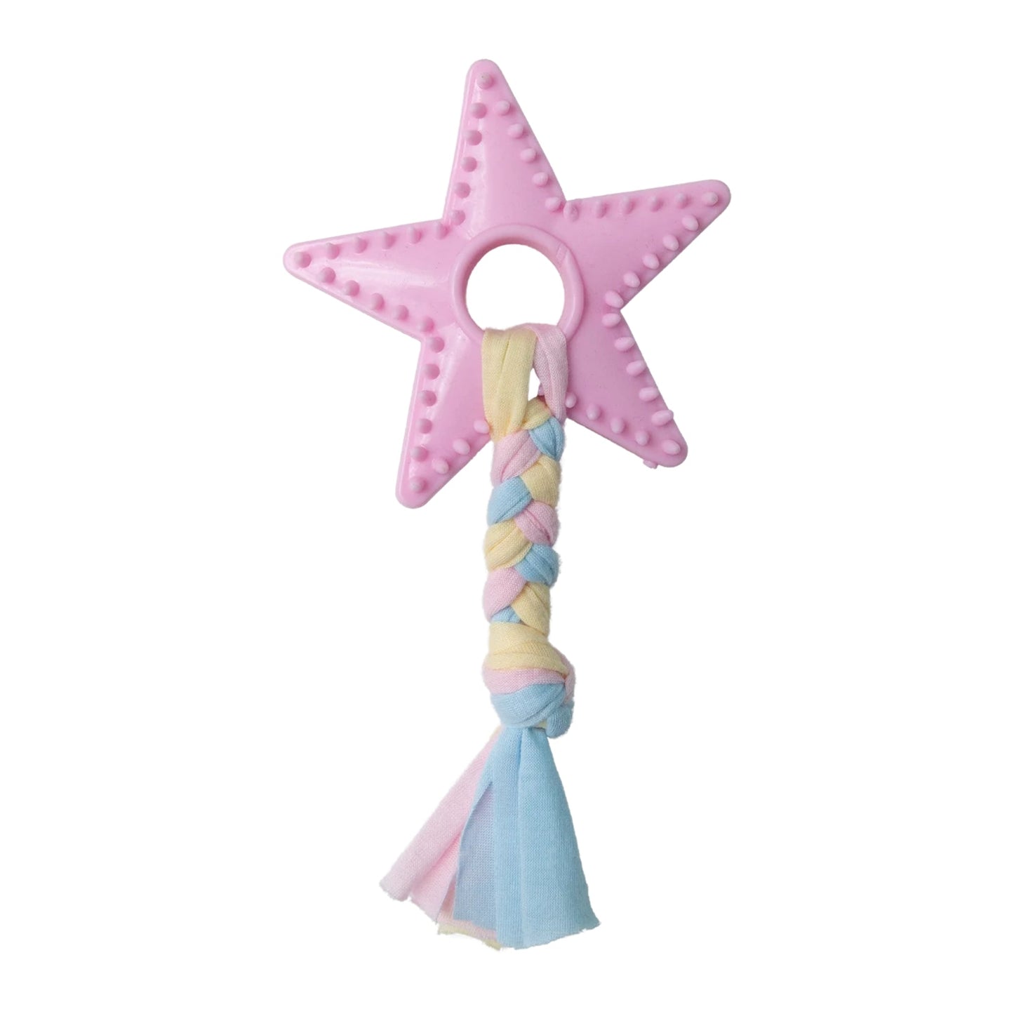 Snugarooz Lil Star Chew Eco TPR Dog Toy Pink 7in.
