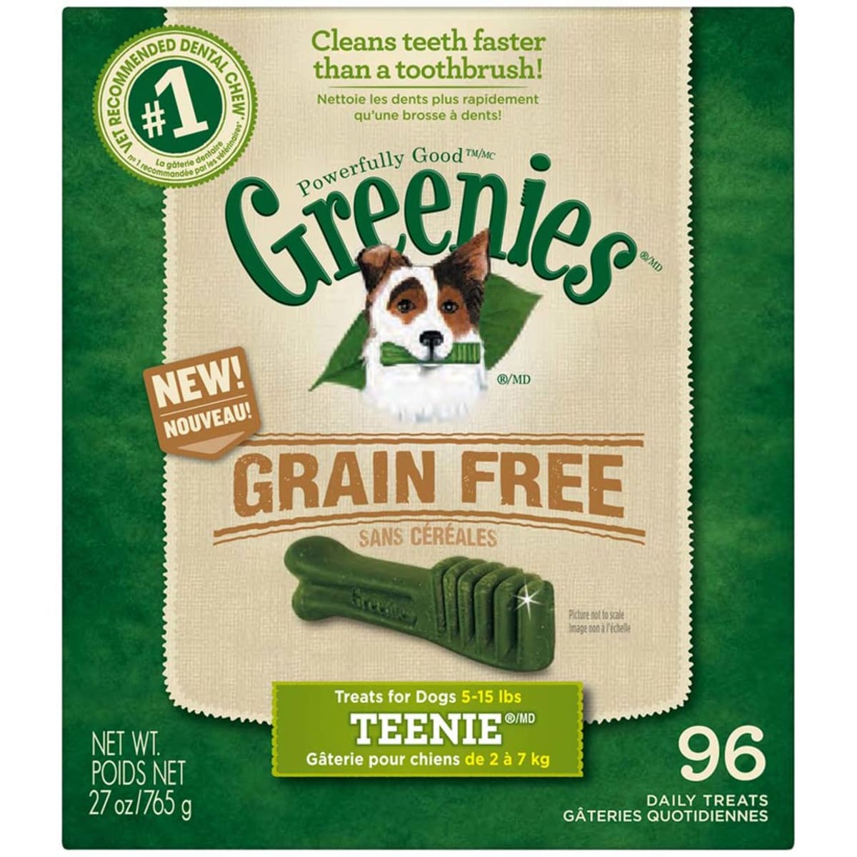 Greenies Grain Free Dog Dental Treats Teenie Original 1ea/27 oz, 96 ct