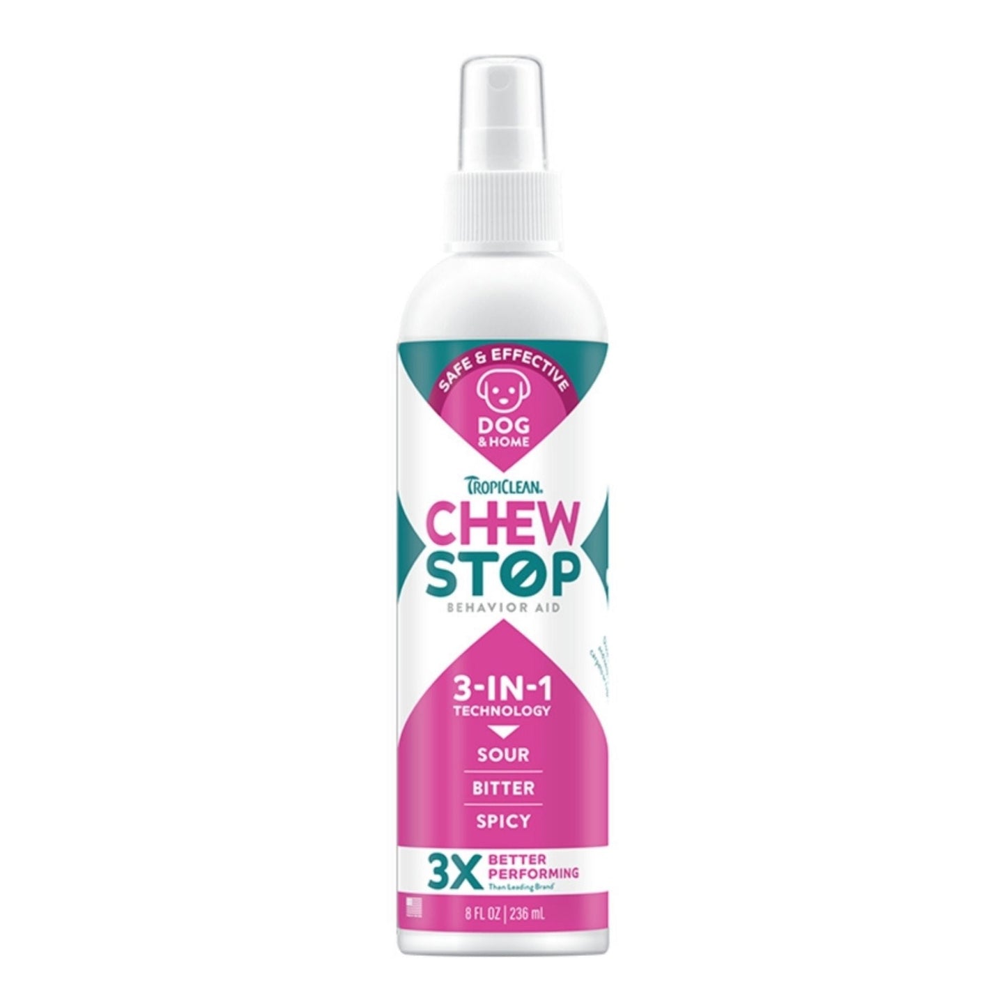 Tropiclean Dog Chew Stop Behavior Aid Dog & Home Spray 8oz.