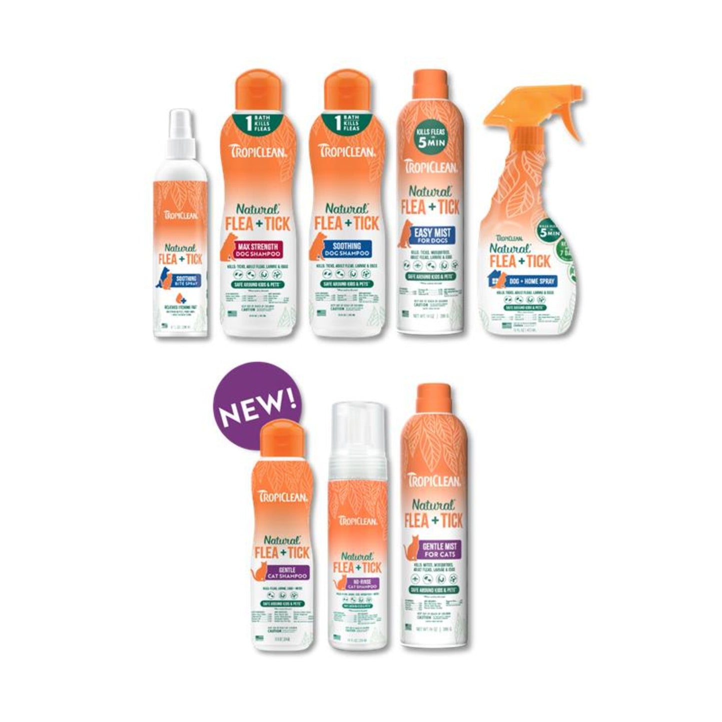 Tropiclean Dog & Cat Natural Bundle Flea & Tick 19 Pack