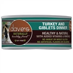 Daves Naturally Healthy Cat Food; Turkey and Giblets Dinner 5.5Oz (Case Of 24)