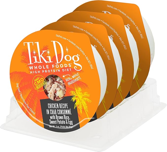 Tiki Pet Dog Luau Chicken Crab Consomme 3oz. (Case of 4)