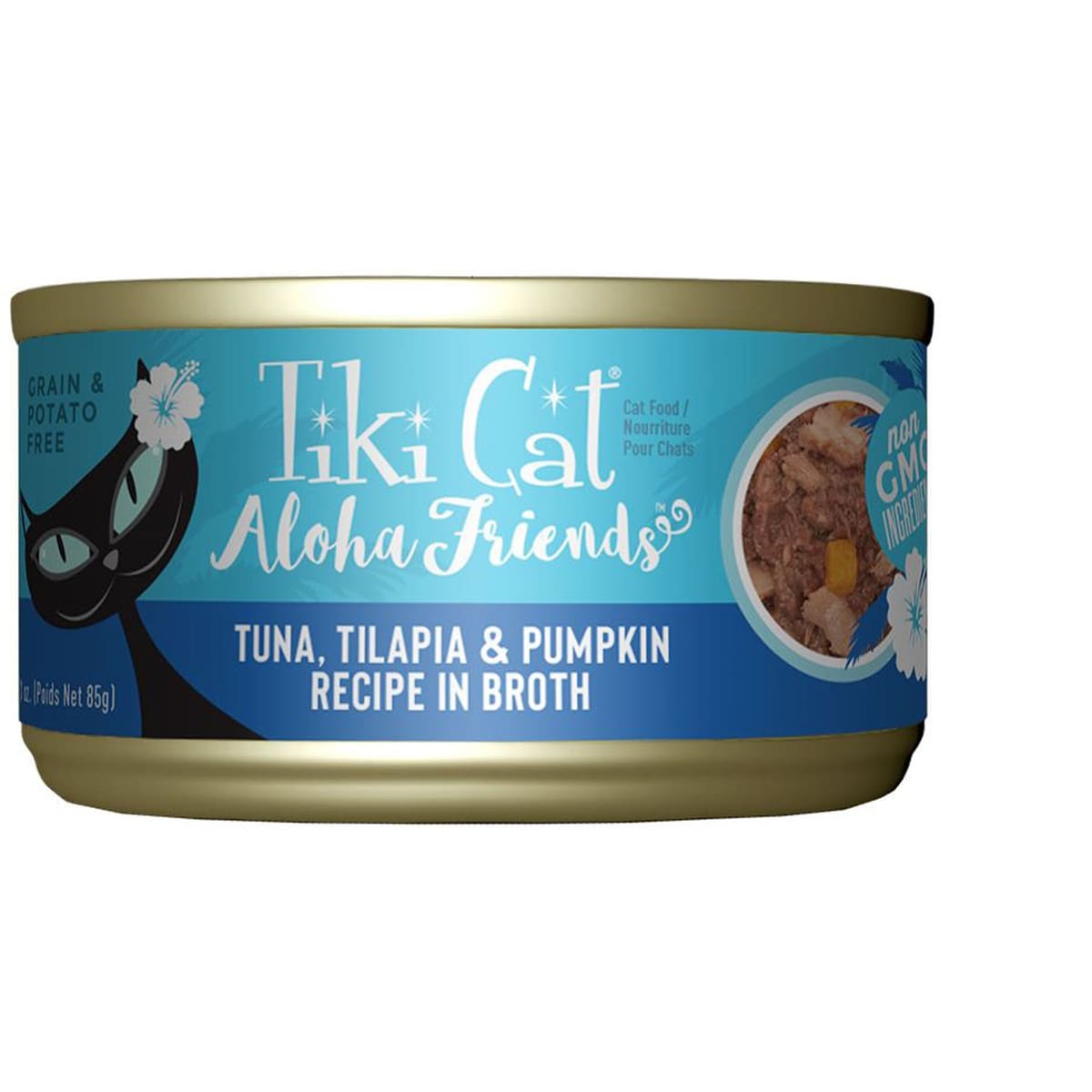 Tiki Pets Cat Aloha Friends Tuna, Tilapia & Pumpkin 3oz. (Case Of 12)