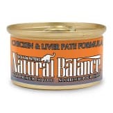 Natural Balance Pet Foods Chicken and Liver Pate Formula Canned Cat Wet Food 3 oz 24 Pack