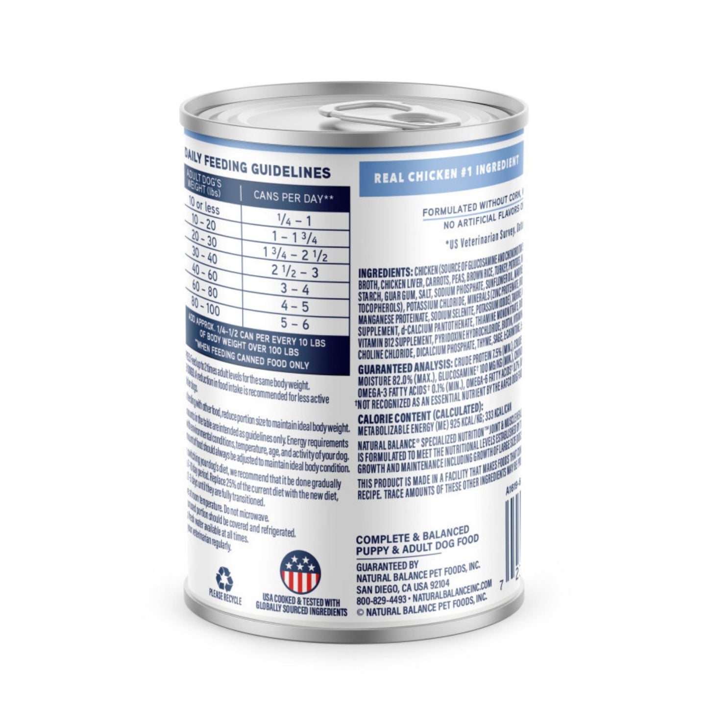 Natural Balance Pet Foods Specialized Joint & Muscle Canned Dog Food Chicken & Brown Rice 12.7oz. (Case of 12)