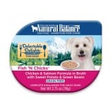 Natural Balance Pet Foods Delectable Delights Fish N Chicks in Broth Dog Food 2.75 oz 24 Pack