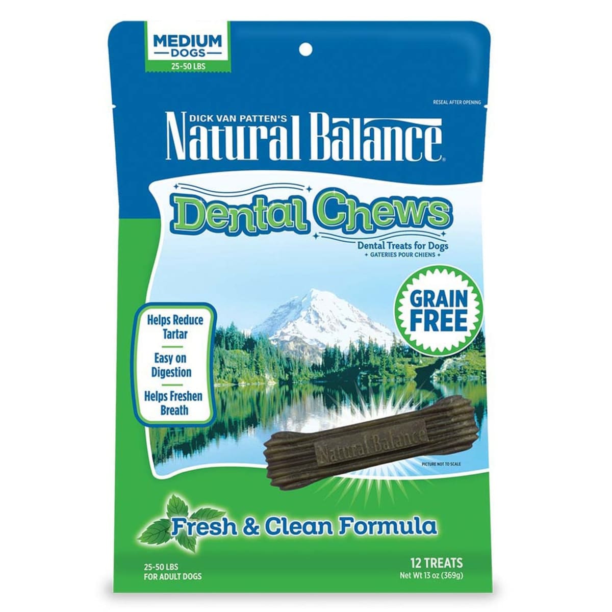 Natural Balance Pet Foods L.I.D Grain Free Dental Chews Fresh & Clean 1ea/13 oz, 12 ct, MD