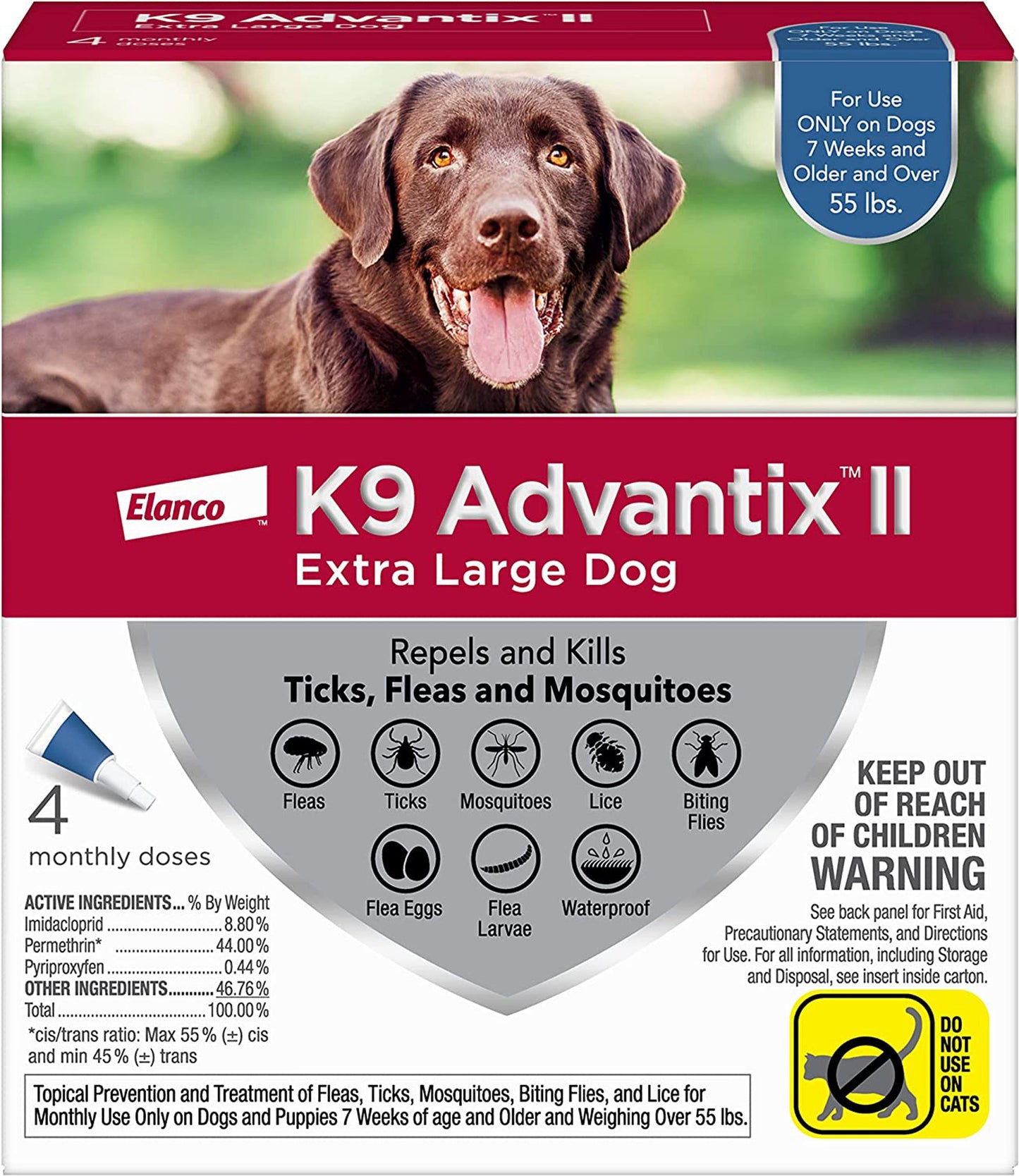 K9 Advantix Ii Dog Extra Large Blue 4-Pack