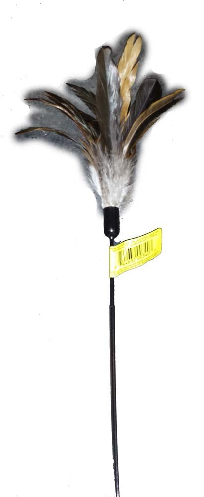 Cat Claws Cat Teaser Wiggler Wand Cat Toy Black; White 18 in