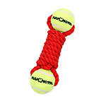 Mammoth Pet Products Twister Bone w-2 Tennis Balls Dog Toy Red; 1ea-MD; 9 in
