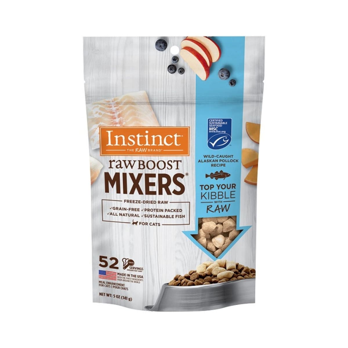 Natures Variety Instinct Raw Boost Mixers Cat Freeze-dried Alaskan Pollock Topper 5oz.