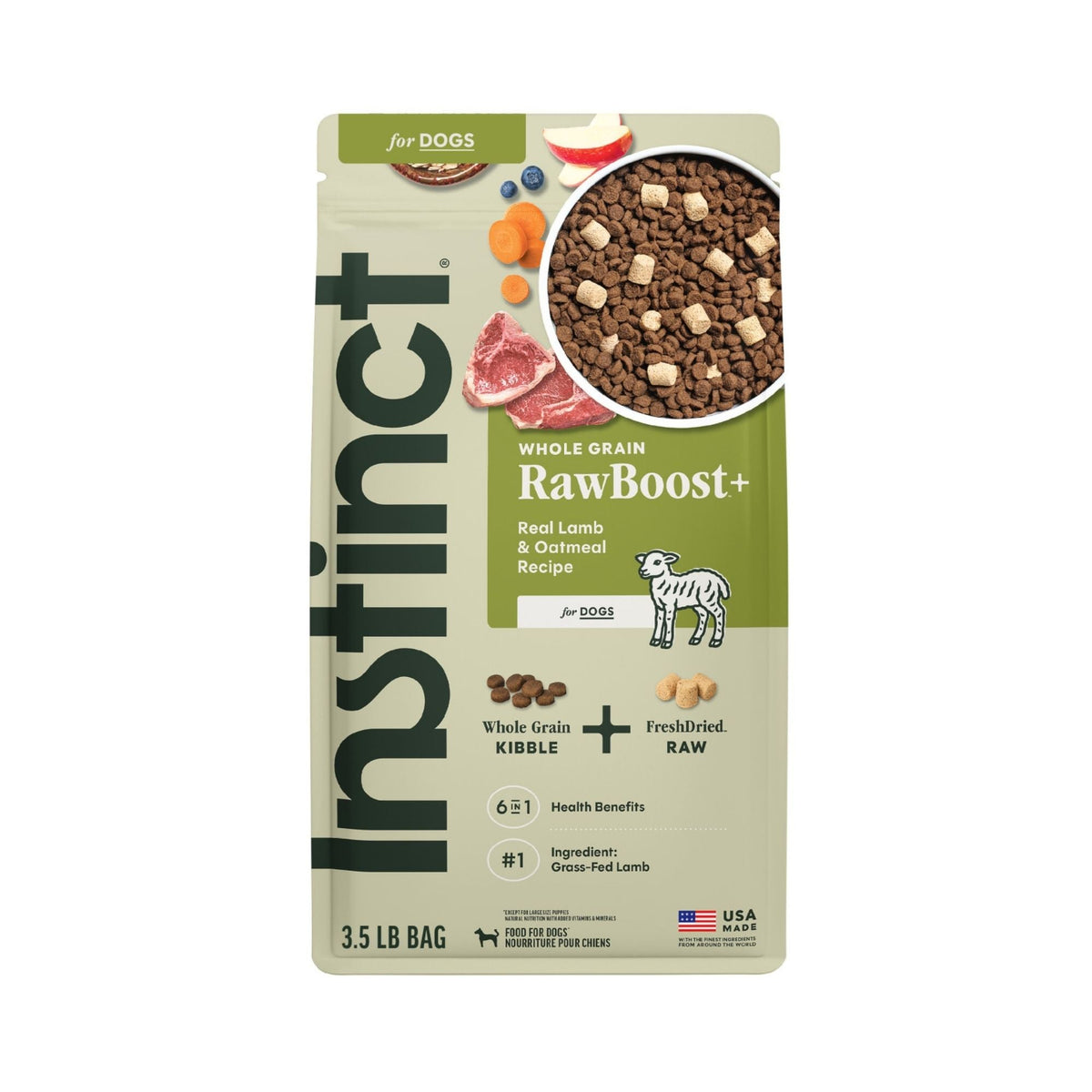 Natures Variety Instinct Raw Boost Whole-grain Lamb & Oatmeal 3.5Lb