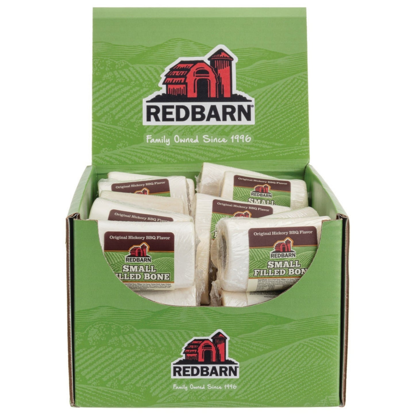Redbarn Pet Products Filled Bone Dog Treat Original Hickory BBQ SM (Case of 20)