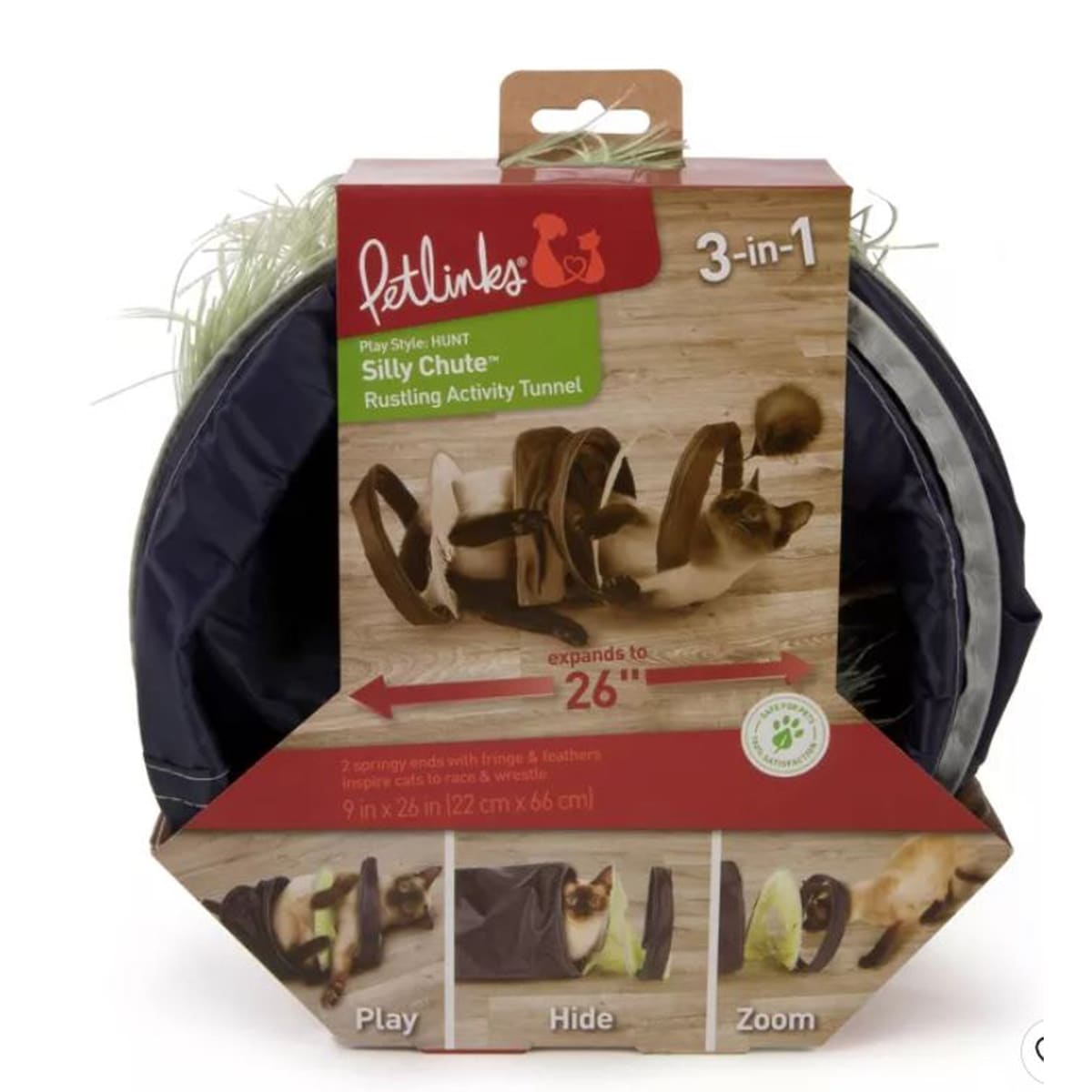 Petlinks Silly Chute Activity Cat Tunnel Toy Blue 1ea/20 in