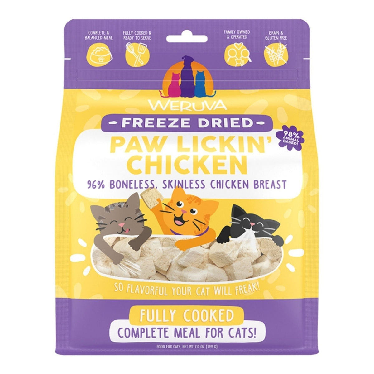 Weruva Cat Freeze-Dried Paw Lickin' Chicken 7oz.