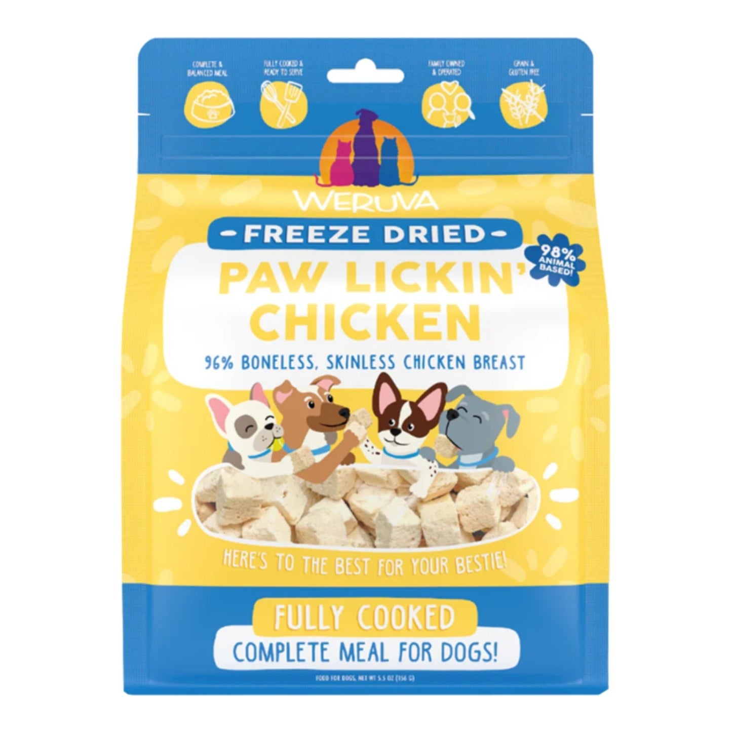 Weruva Dog Freeze-Dried Paw Lickin' Chicken 13oz.