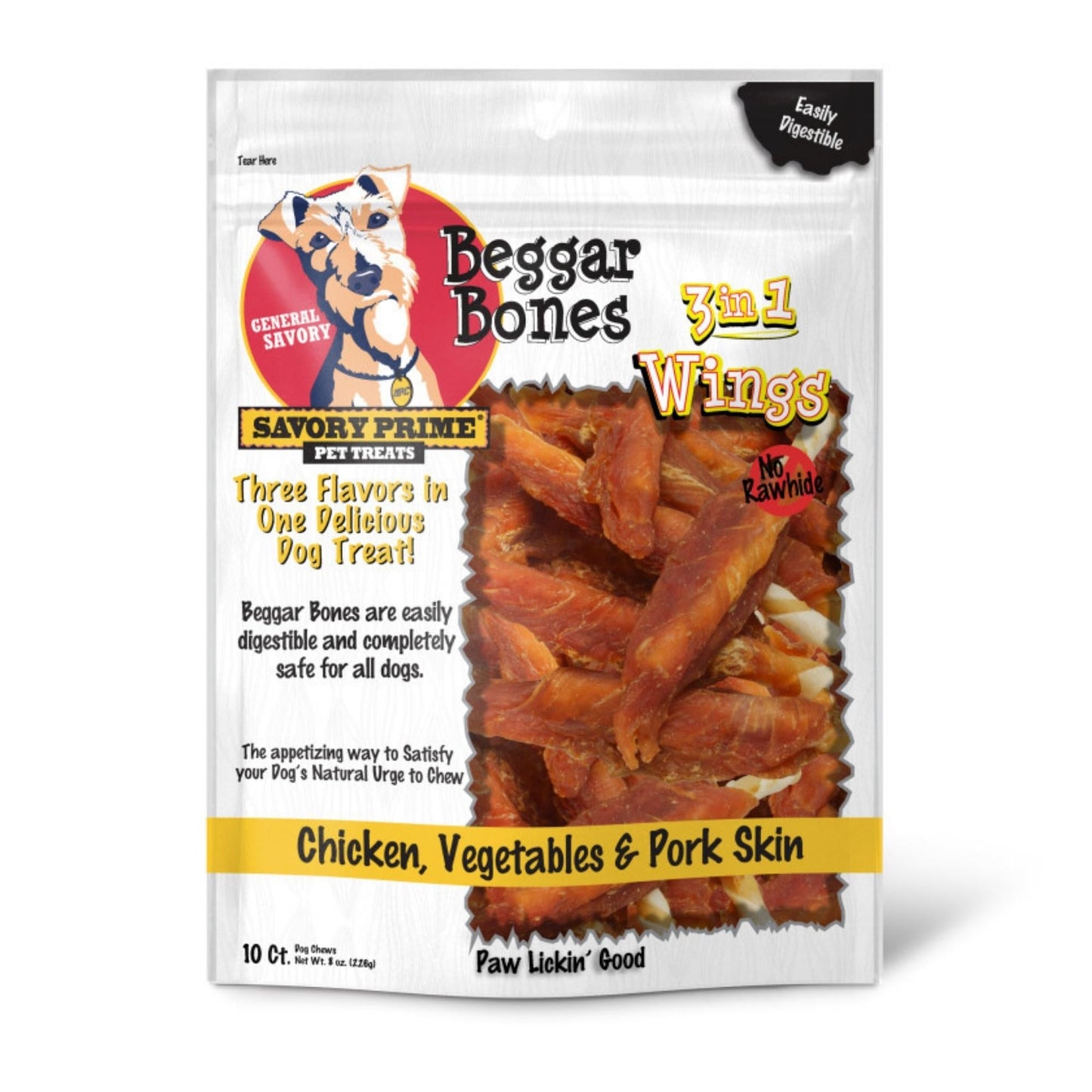 Savory Prime Beggar Bone 3in1 Wings Dog Treat