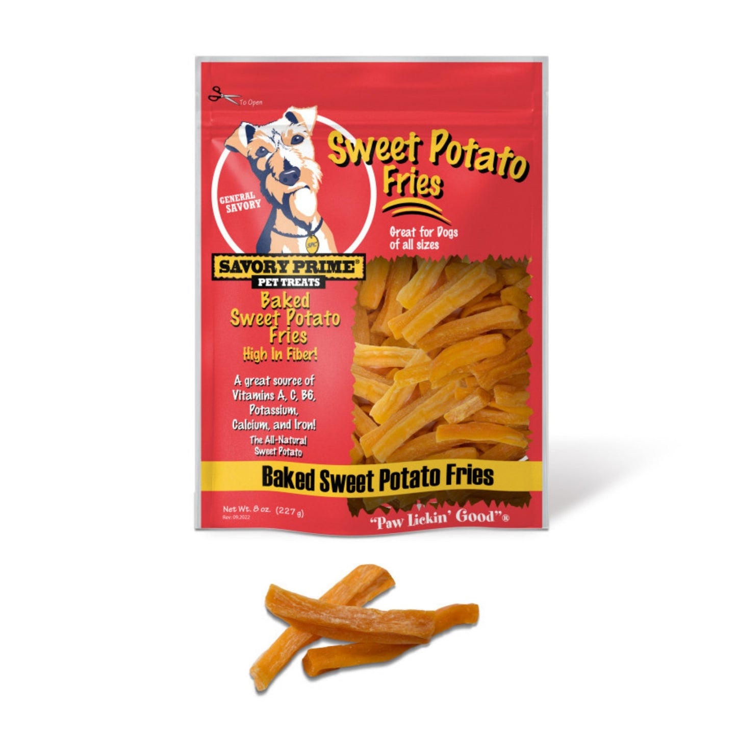 Savory Prime Baked Sweet Potato Fries Dog Treat 1ea/8oz.