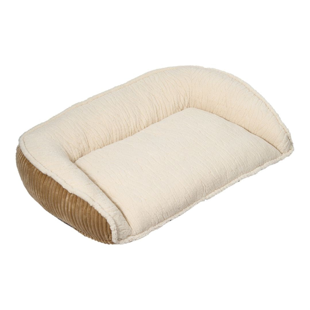 Hugglehounds Dog Scout Perfect Bolster Bed Khaki Small - 30" X 7" X 24"