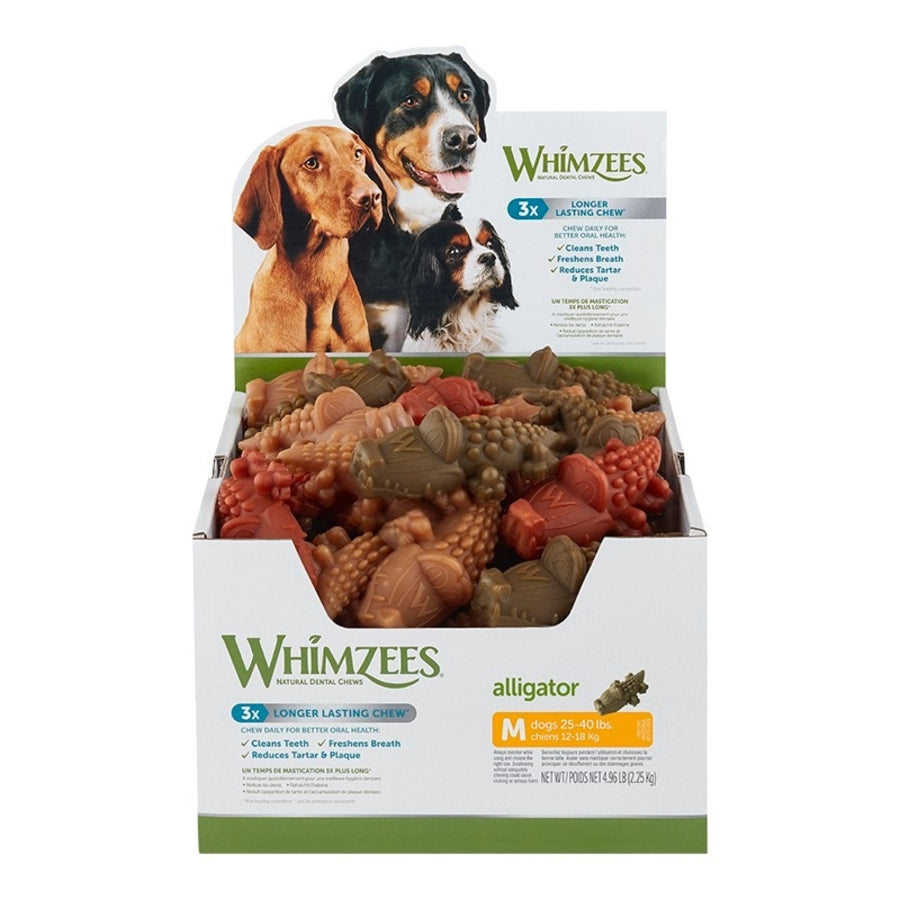 Whimzees Dog Alligator Medium 65 Count