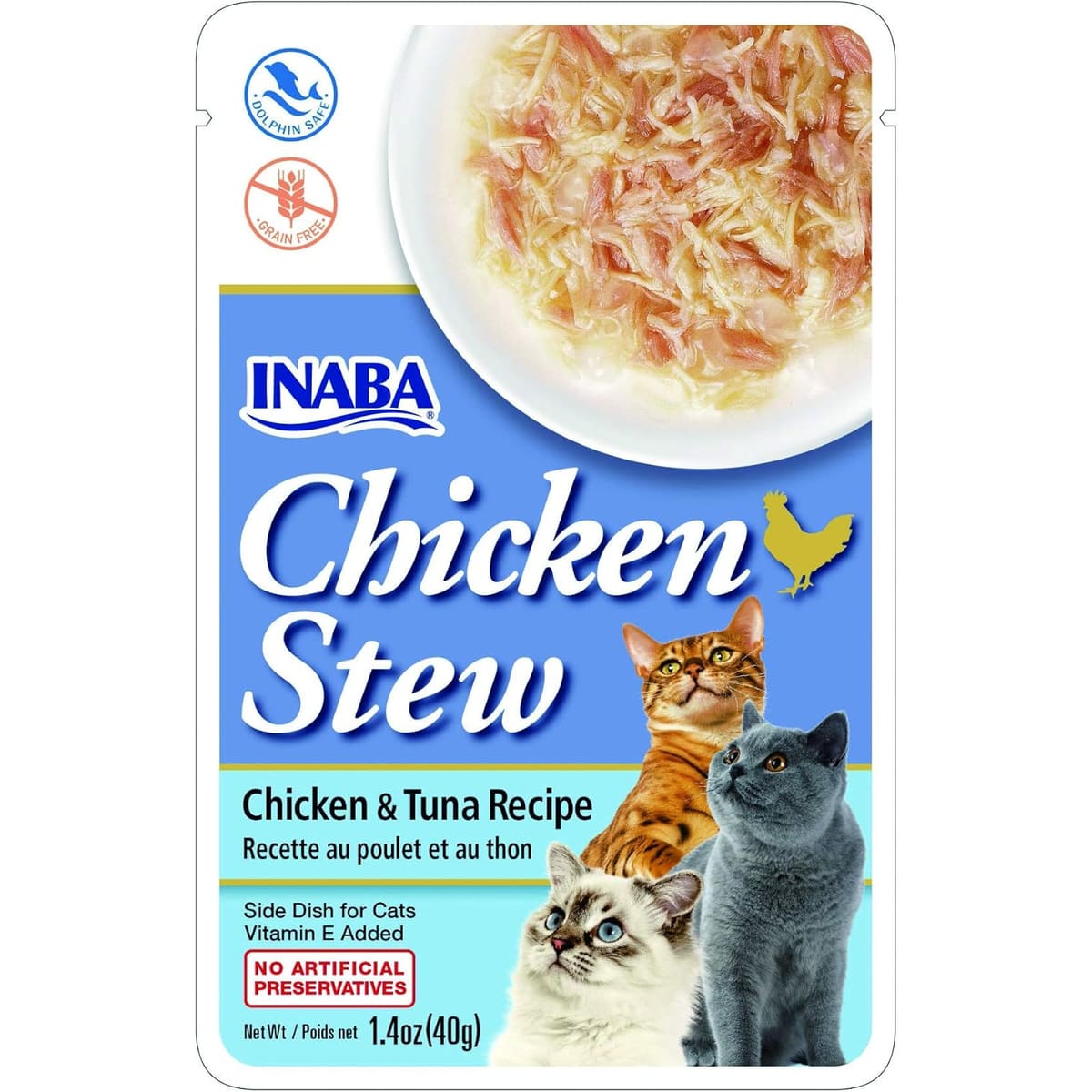 Inaba Chicken Stew Side Dish For Cats Chicken/Tuna 1.76oz. (Case of 8)