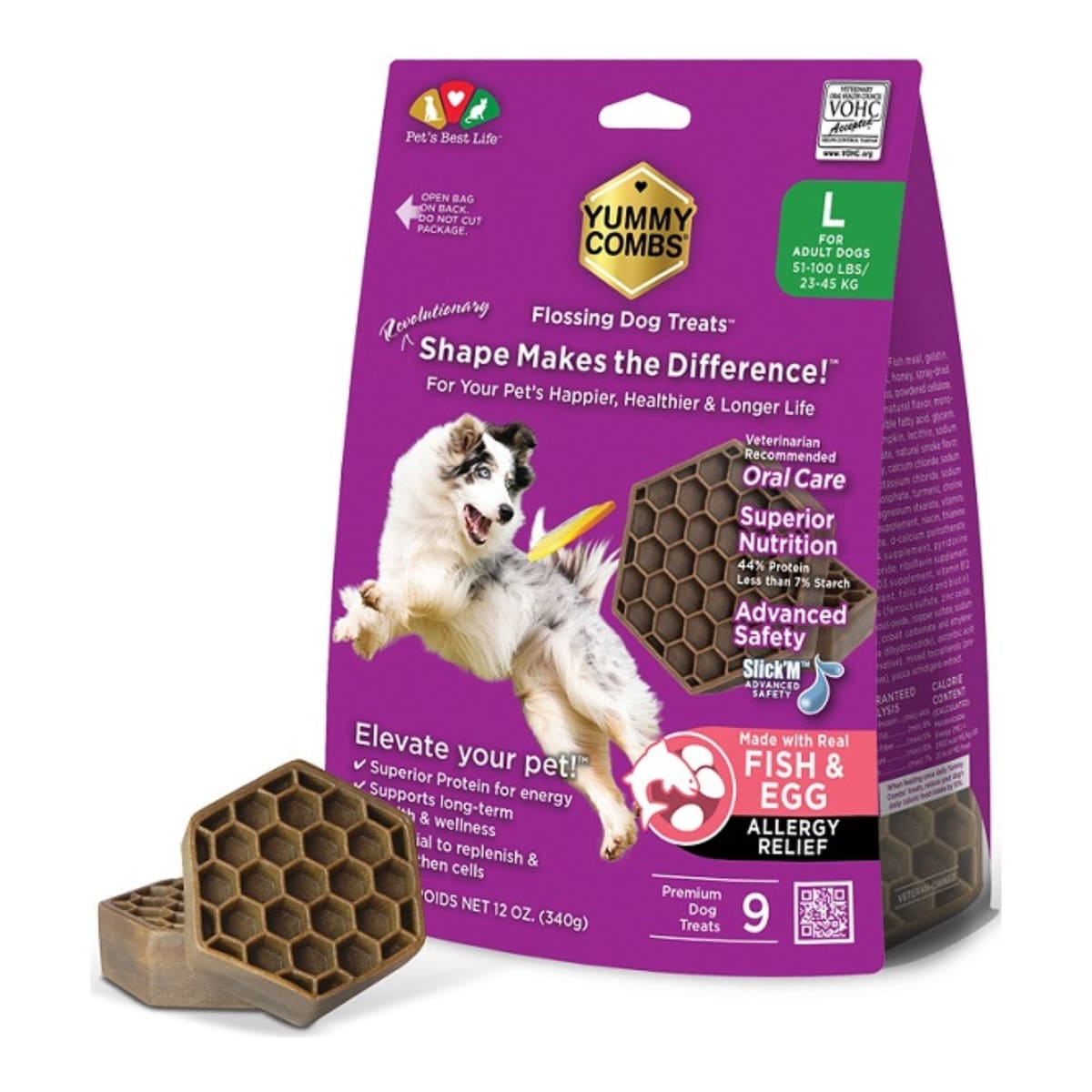 Yummy Combs Dog Dental 12oz. Fish Egg Large